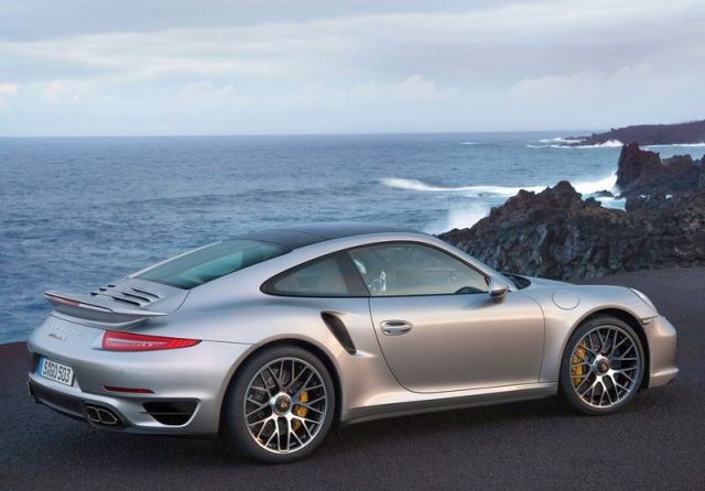 2014 PORSCHE 911 TURBO S rear view