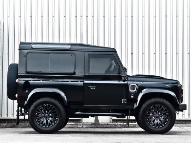 Black LAND ROVER DEFENDER Kahn Design HARRIS TWEED EDITOON