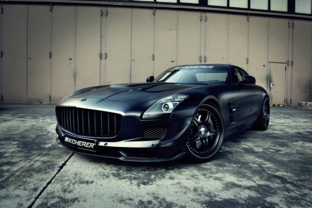 Matte Black MERCEDES SLS Tuning by Kicherer